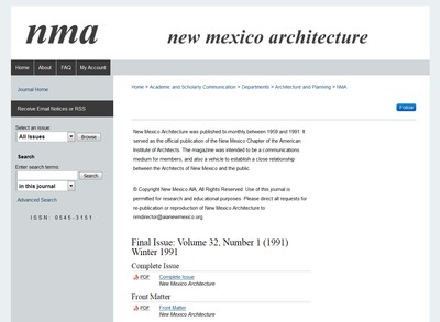 Site for New Mexico Architecture