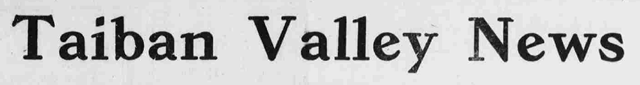 Taiban Valley News, 1917-1921