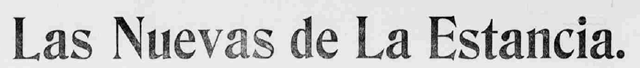 Estancia News, 1904-1921