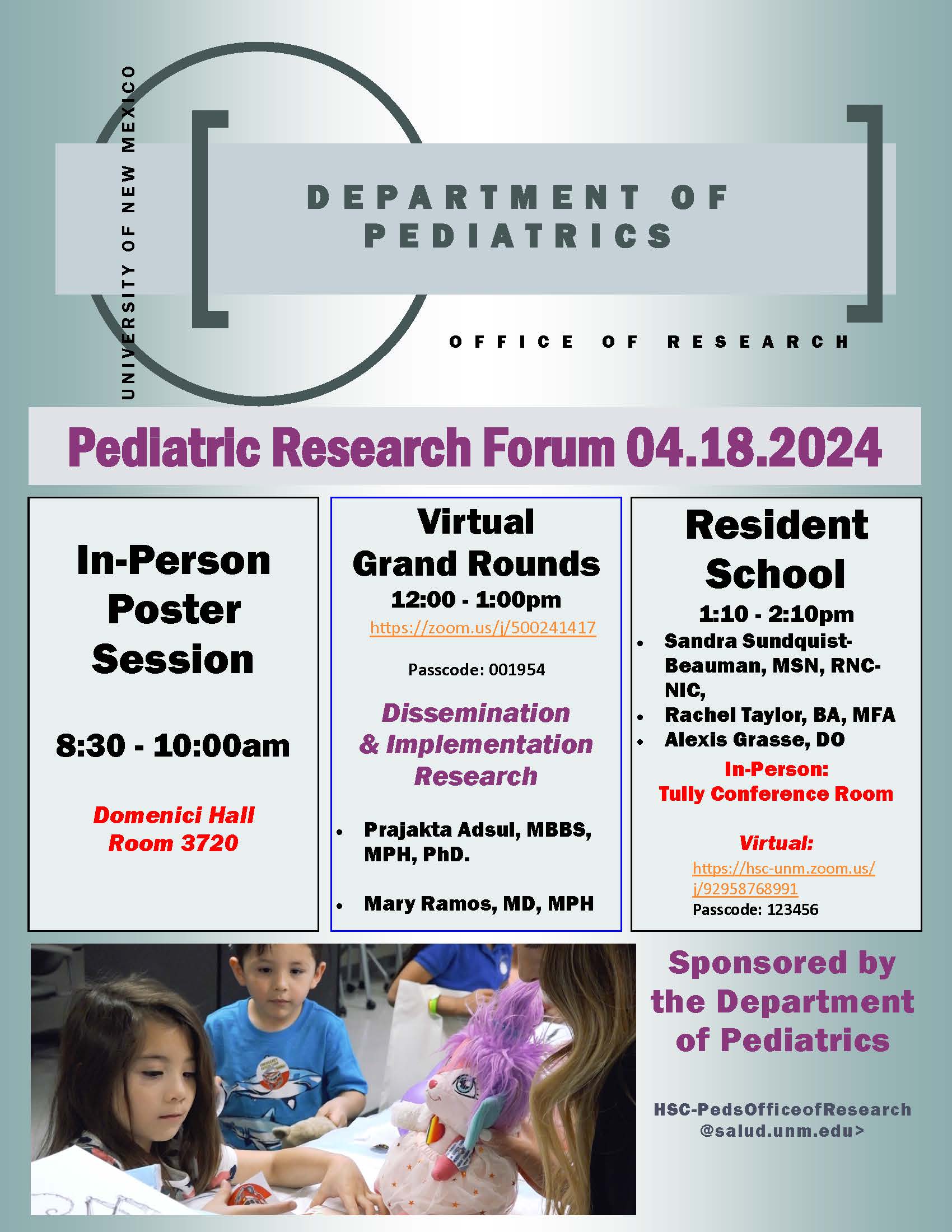 2024 Pediatric Research Forum Session