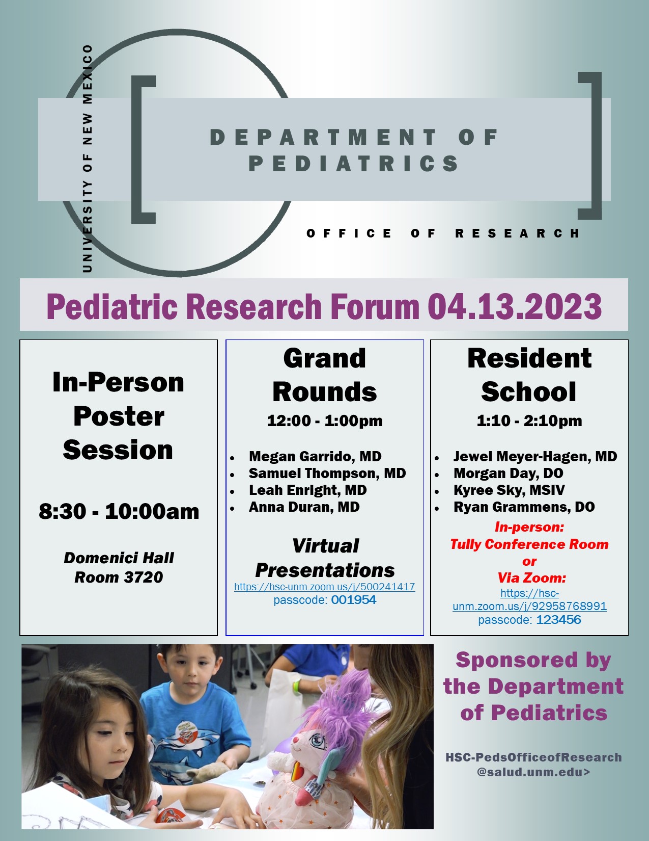 Annual Pediatric Research Forum Sessions