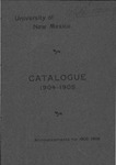 1904-1905-UNM CATALOG by UNM Office of the Registrar