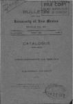 1908-1909-UNM CATALOG by UNM Office of the Registrar