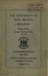 1929-1930 CATALOG ISSUE- BULLETIN by UNM Office of the Registrar