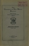 1932-1933 CATALOG ISSUE- BULLETIN by UNM Office of the Registrar