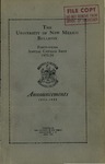 1933-1934 CATALOG ISSUE- BULLETIN by UNM Office of the Registrar
