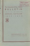 1938-1939 CATALOG ISSUE- BULLETIN by UNM Office of the Registrar