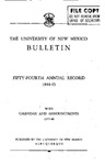 1944-1945 ANNUAL RECORD- BULLETIN by UNM Office of the Registrar