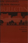 1955-1956 CATALOG ISSUE- BULLETIN by UNM Office of the Registrar