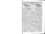 New Mexico Lobo, Volume 027, No 4, 10/10/1924 by University of New Mexico
