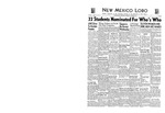 New Mexico Lobo, Volume 045, No 12, 11/6/1942 by University of New Mexico
