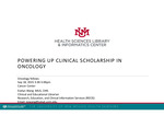 Powering Up Clinical Scholarship in Oncology by Evelyn Wang