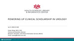 Powering Up Clinical Scholarship in Urology by Evelyn Wang