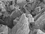 Crystals with irregular coating by M. Spilde, D. Northup, and L. Melim