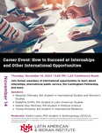 Career Event: How to Succeed at Internships and Other International Opportunities