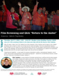 Film Screening and Q&A: "Return to the Andes" by Mitch Teplitsky
