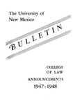 Bulletin and Announcements, 1947-1948