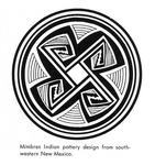 Caption: Mimbres Indian pottery design from southwestern New Mexico. by University of New Mexico School of Law