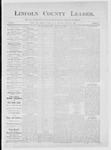Lincoln County Leader, 01-06-1883 by Lincoln County Publishing Company