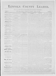 Lincoln County Leader, 01-13-1883 by Lincoln County Publishing Company