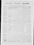Lincoln County Leader, 03-03-1883 by Lincoln County Publishing Company