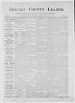 Lincoln County Leader, 05-19-1883 by Lincoln County Publishing Company