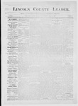 Lincoln County Leader, 08-18-1883 by Lincoln County Publishing Company