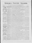 Lincoln County Leader, 03-01-1884 by Lincoln County Publishing Company