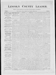 Lincoln County Leader, 04-26-1884 by Lincoln County Publishing Company