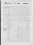 Lincoln County Leader, 07-26-1884 by Lincoln County Publishing Company