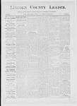 Lincoln County Leader, 08-23-1884 by Lincoln County Publishing Company