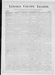 Lincoln County Leader, 09-20-1884 by Lincoln County Publishing Company