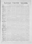 Lincoln County Leader, 11-29-1884 by Lincoln County Publishing Company