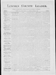 Lincoln County Leader, 12-27-1884 by Lincoln County Publishing Company