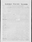 Lincoln County Leader, 01-10-1885 by Lincoln County Publishing Company