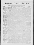 Lincoln County Leader, 03-21-1885 by Lincoln County Publishing Company