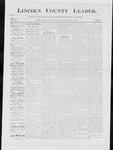 Lincoln County Leader, 03-28-1885 by Lincoln County Publishing Company