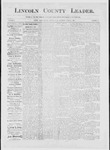 Lincoln County Leader, 04-04-1885 by Lincoln County Publishing Company