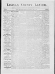 Lincoln County Leader, 04-18-1885 by Lincoln County Publishing Company