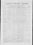 Lincoln County Leader, 06-27-1885 by Lincoln County Publishing Company