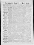 Lincoln County Leader, 07-11-1885 by Lincoln County Publishing Company