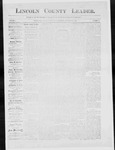 Lincoln County Leader, 09-26-1885 by Lincoln County Publishing Company