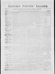 Lincoln County Leader, 10-10-1885 by Lincoln County Publishing Company
