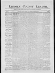Lincoln County Leader, 11-28-1885 by Lincoln County Publishing Company