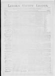 Lincoln County Leader, 01-30-1886 by Lincoln County Publishing Company