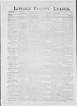 Lincoln County Leader, 04-03-1886 by Lincoln County Publishing Company