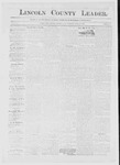 Lincoln County Leader, 04-10-1886 by Lincoln County Publishing Company