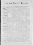 Lincoln County Leader, 08-07-1886 by Lincoln County Publishing Company