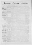 Lincoln County Leader, 08-14-1886 by Lincoln County Publishing Company