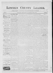 Lincoln County Leader, 03-26-1887 by Lincoln County Publishing Company